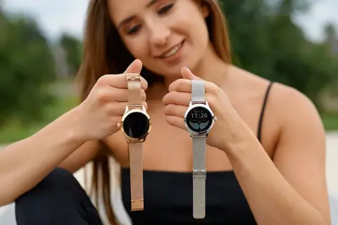 Elegancki zegarek damski z krokomierzem – połączenie stylu i funkcjonalności